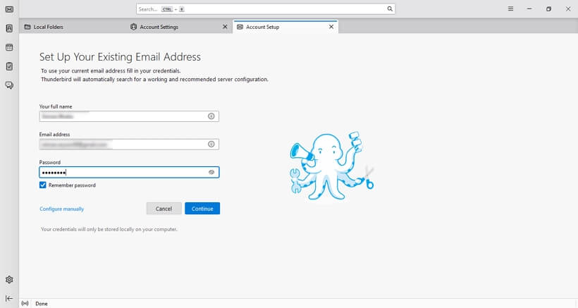 enter your email login details