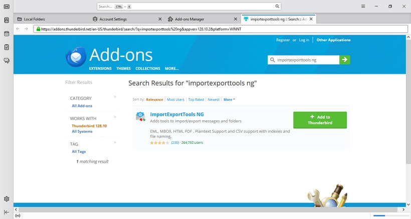  install the ImportExportTools NG