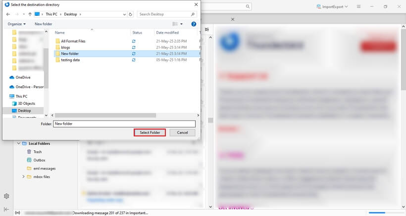 saving location on your system for exported PDF files