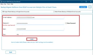 Log in your IMAP account