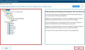 Select AOL Mail as the destination