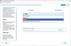 Pick IMAP and log in your iCloud details