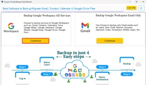 Run Google Workspace Backup Tool