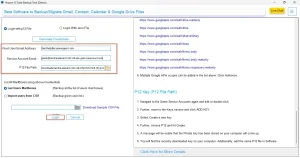 Input G Suite account credentials