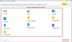 Pick G Suite application