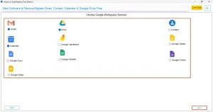 choose G Suite application