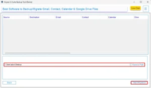 Click start migration