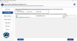 choose folder to migrate