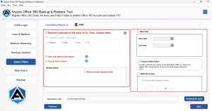 Apply filters and click next