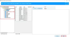 Preview selected data
