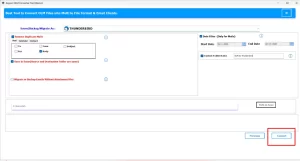 Press Convert to migrate OLM Mailbox to Thunderbird