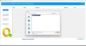  Add single or multiple OLM files to the software