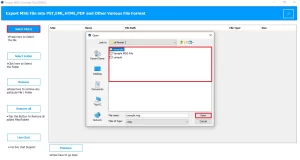 Select the File/Format and click on Open to load .msg files
