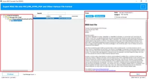 View the loaded folder on your computer with attachments and press Next.