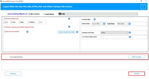 Choose the path to save click Convert to start the process.