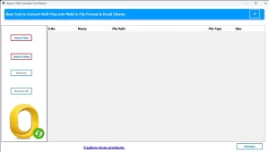 Select file/folders to add an OLM file for migration