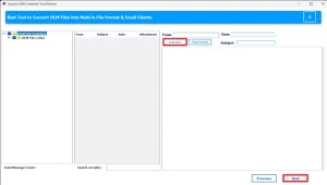 Preview the files with attachments and click Next