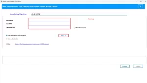 You have to enter the login details
