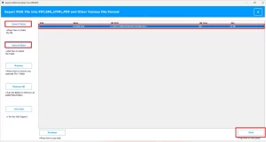 Press Select Files/Select Folder to upload your msg file