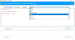 You can select CSV from the file formats drop-down