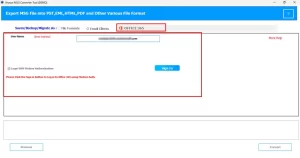 select Office 365 as the target platform