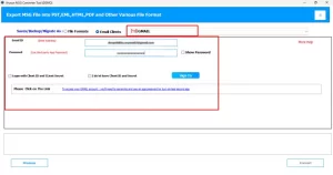 Choose Gmail as the target platform