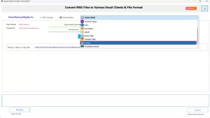 Choose iCloud Mail as the saving option