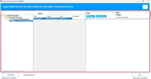 Review the files, select the required ones, and proceed by clicking Next