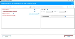 You need to click on Convert to migrate MSG to Google Workspace