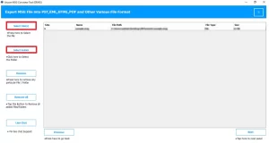 Use Select File or Select Folder to load your MSG data