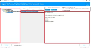 You need to pick the emails or folders you want to export.