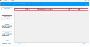 You have to add the MSG files or folders to the software
