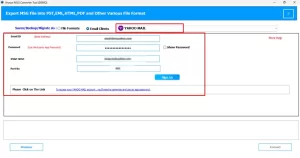 Select Yahoo Mail as the output option