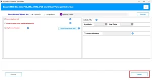 You have to press Convert to transfer MSG to Yahoo Mail