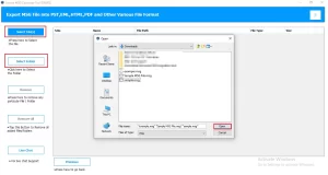 Select the MSG files from your computer via the select file/folder option