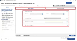 Enable the additional filters for selective data conversion