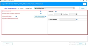 Apply the filters for selective data import from MSG to GoDaddy