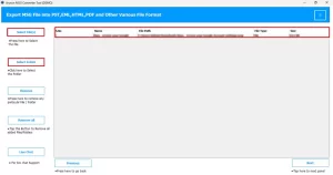 You can press Select Files/Folder to load the MSG files