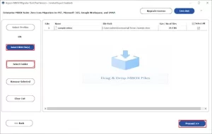 Click on Select MBOX File(s)/Select Folder to add the MBOX file