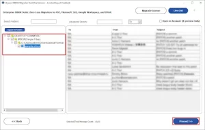 Preview and select the MBOX files